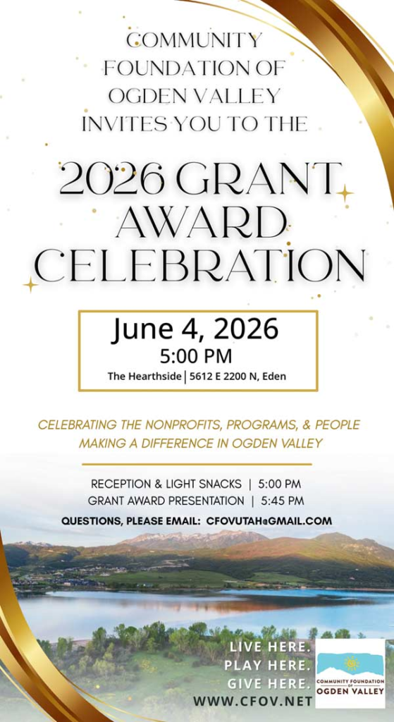CFOV Grant Award Celebration - June 4, 2026 at 5:00pm | The Hearthside, 5612 E 2200 N, Eden