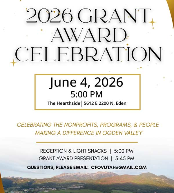CFOV Grant Award Celebration - June 4, 2026 at 5:00pm | The Hearthside, 5612 E 2200 N, Eden