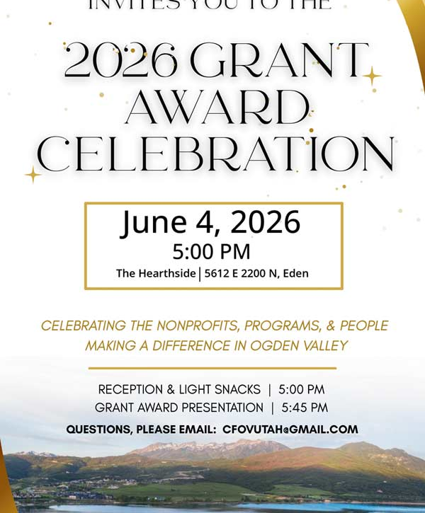 CFOV Grant Award Celebration - June 4, 2026 at 5:00pm | The Hearthside, 5612 E 2200 N, Eden